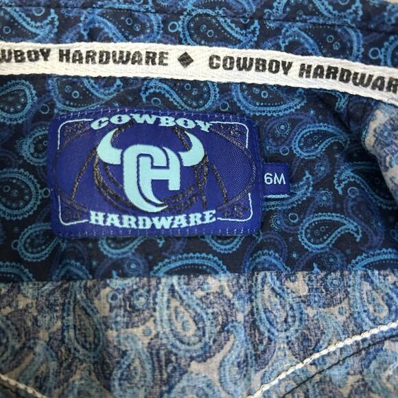 Cowboy Hardware Western Rodeo Blue Long Sleeve Shirt Baby Size 6 Month - Picture 7 of 12